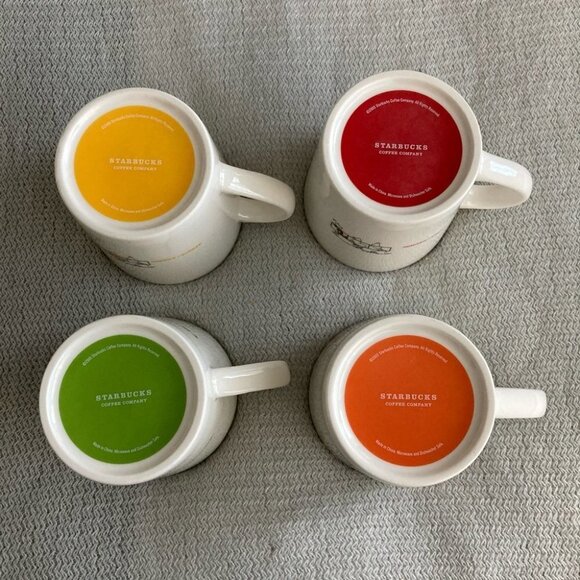 STARBUCKS World Blends Mugs Set of  4 - Picture 3 of 5